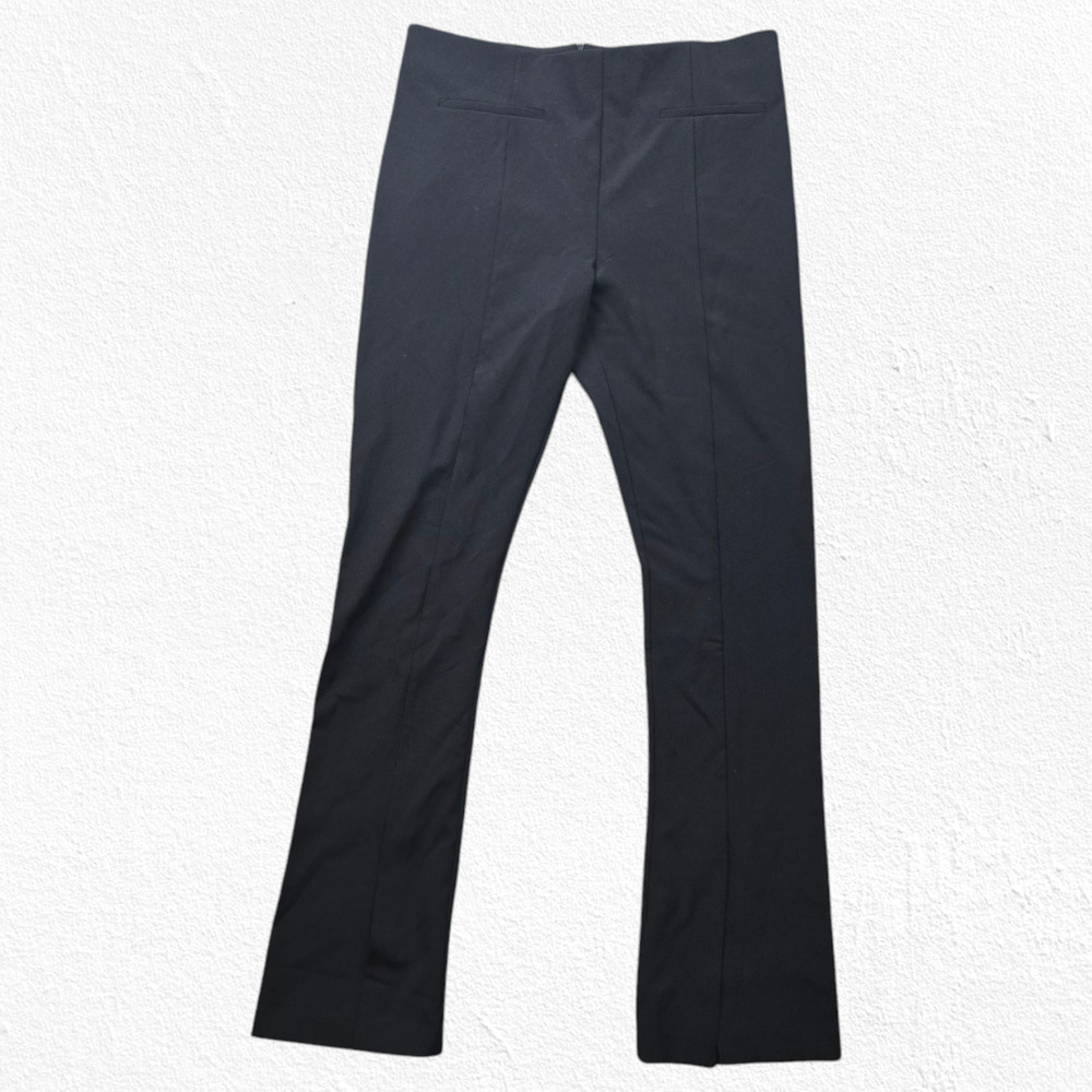 Zara Black Mini Flare High Waisted Wide Leg Split Minimal Dress Pants Size XXL - Picture 2 of 12